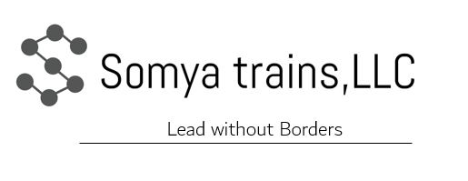 logo with text Somya trains LLC and sub heading is Lead without Borders